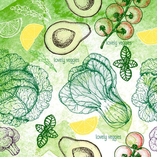 Napkins mélange de légumes - Paper+ Design