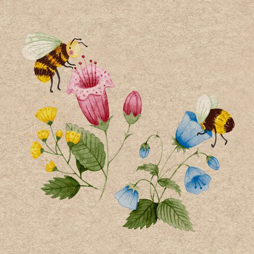 Napkins abeille fleurie - Paper+ Design
