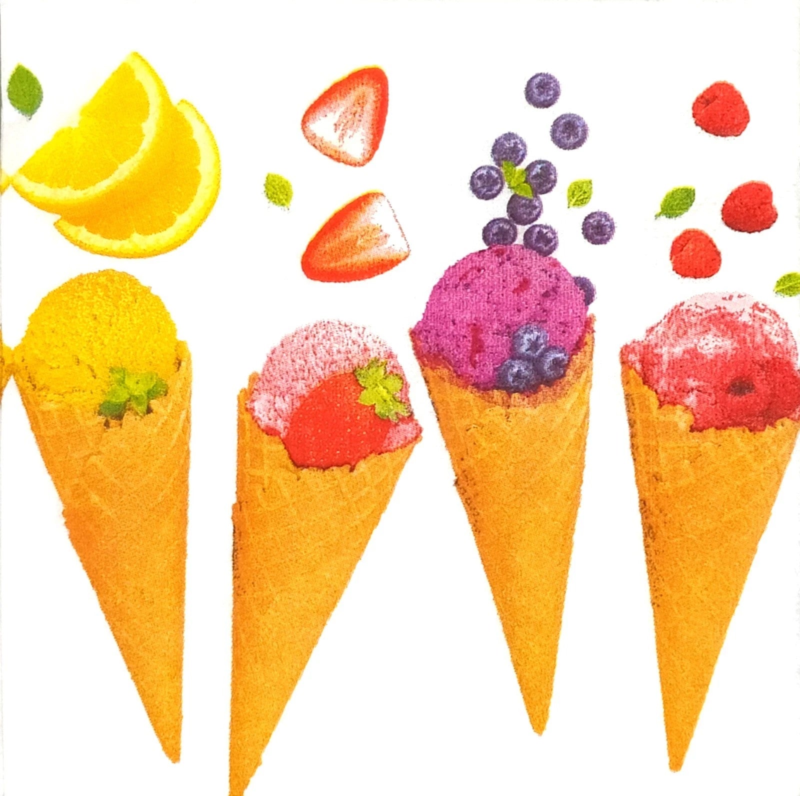 Napkins Rêve de crème glacée 24x24 cm - Paper+ Design