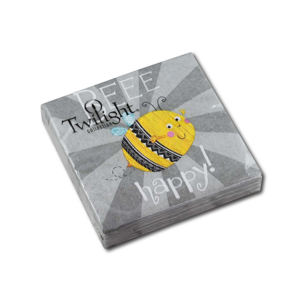 Napkins Beeeee happy 24x24 cm - Twilight Collection