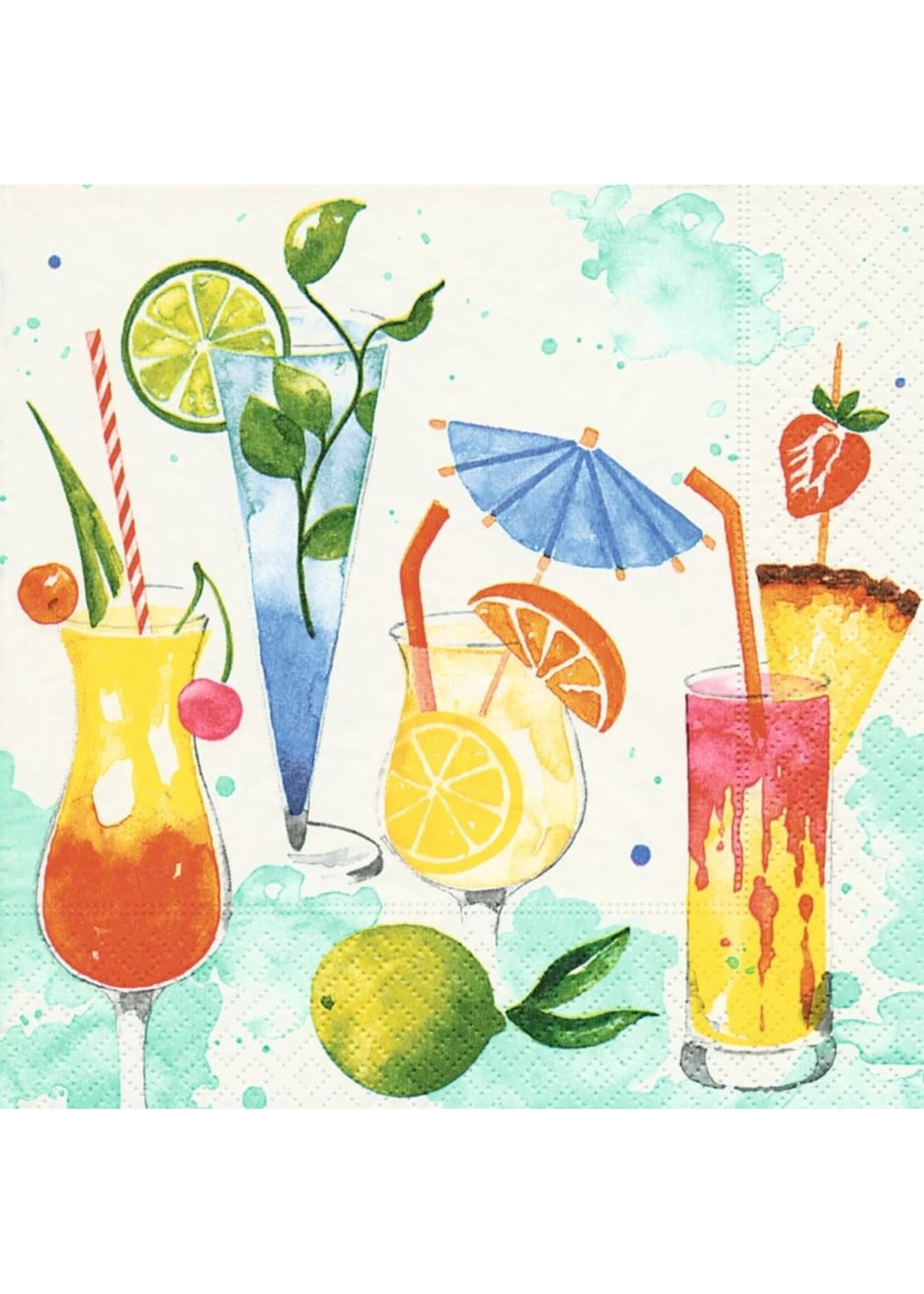 Napkins cocktails colorés 24x24 cm - Twilight Collection