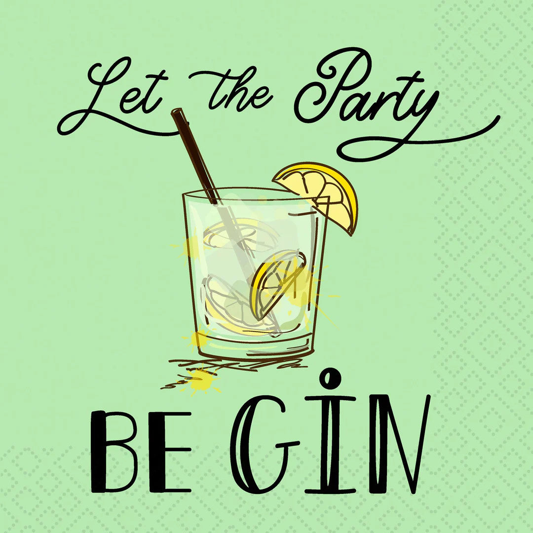 Napkins carrées 30 x 30 cm - Party gin - PAPER + DESIGN