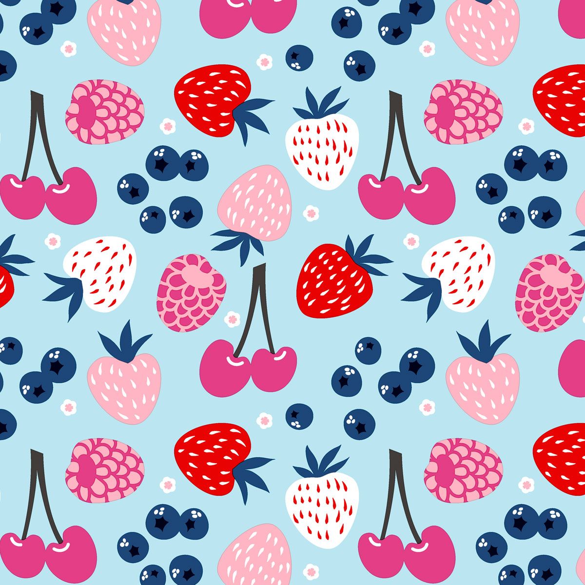 Napkins carrées 33 x 33 cm - Sundae aux baies - PAPER + DESIGN