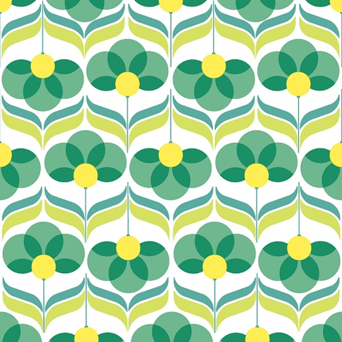 Napkins 33x33 cm fleurs vertes - Paper+ Design