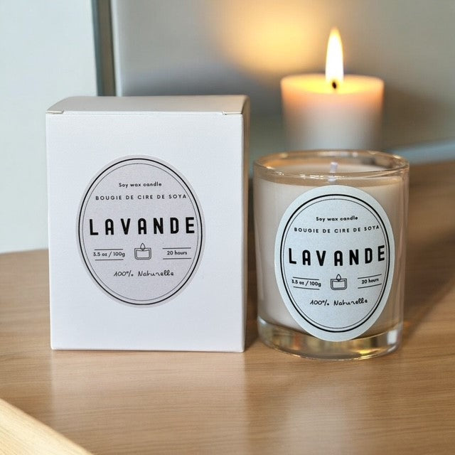 Bougie de cire de soya - Lavande - 0326 LB