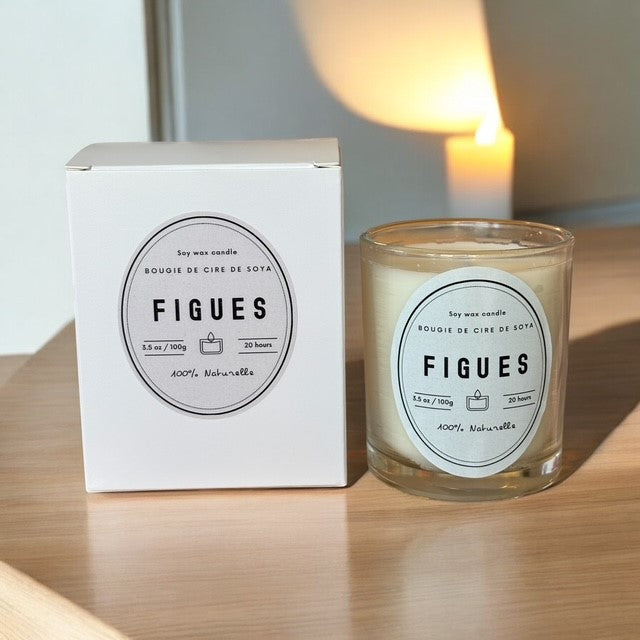 Bougie de cire de soya - Figues - 0324 LB