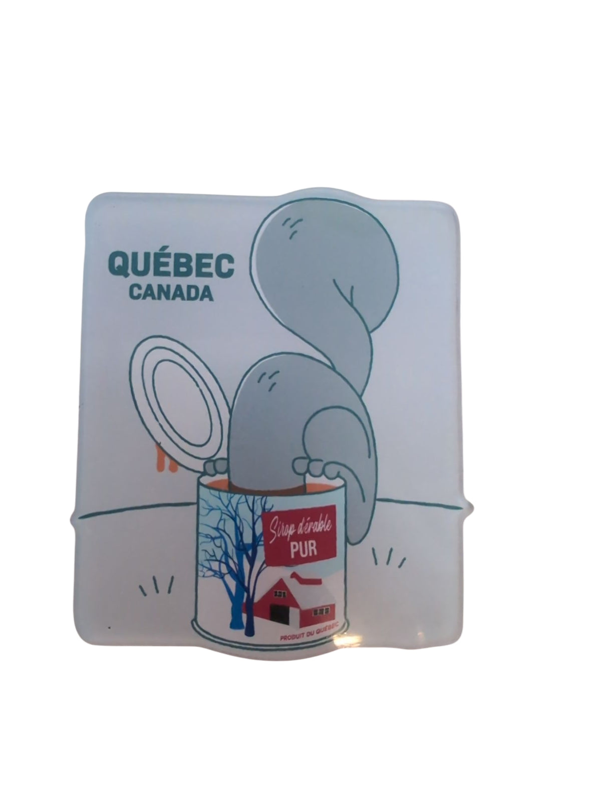 Aimant acrylique 7mm x 6mm - Écureuil canne de sirop LB