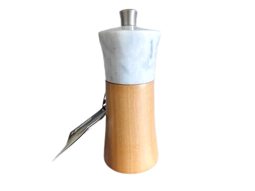 Olive wood and marble pepper mill, 18 cm - Swissmar