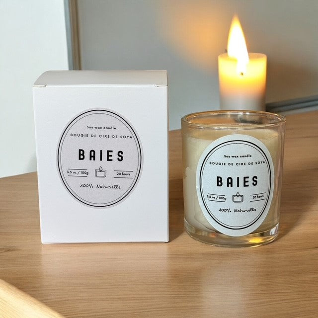 Bougie de cire de soya - Baies - 0325 - LB