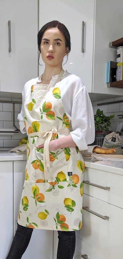 Tablier motif agrumes - Sac en vrac
