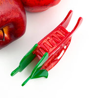 Barrette pince à cheveux en forme de piment rouge