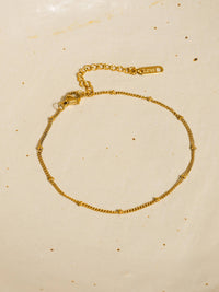 Chevillères classiques à chaînes perlées plaquées or 18 carats résistantes au ternissement: Or jaune