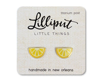 Boucles d'oreilles quartier de citron // Boucles d'oreilles fruitées