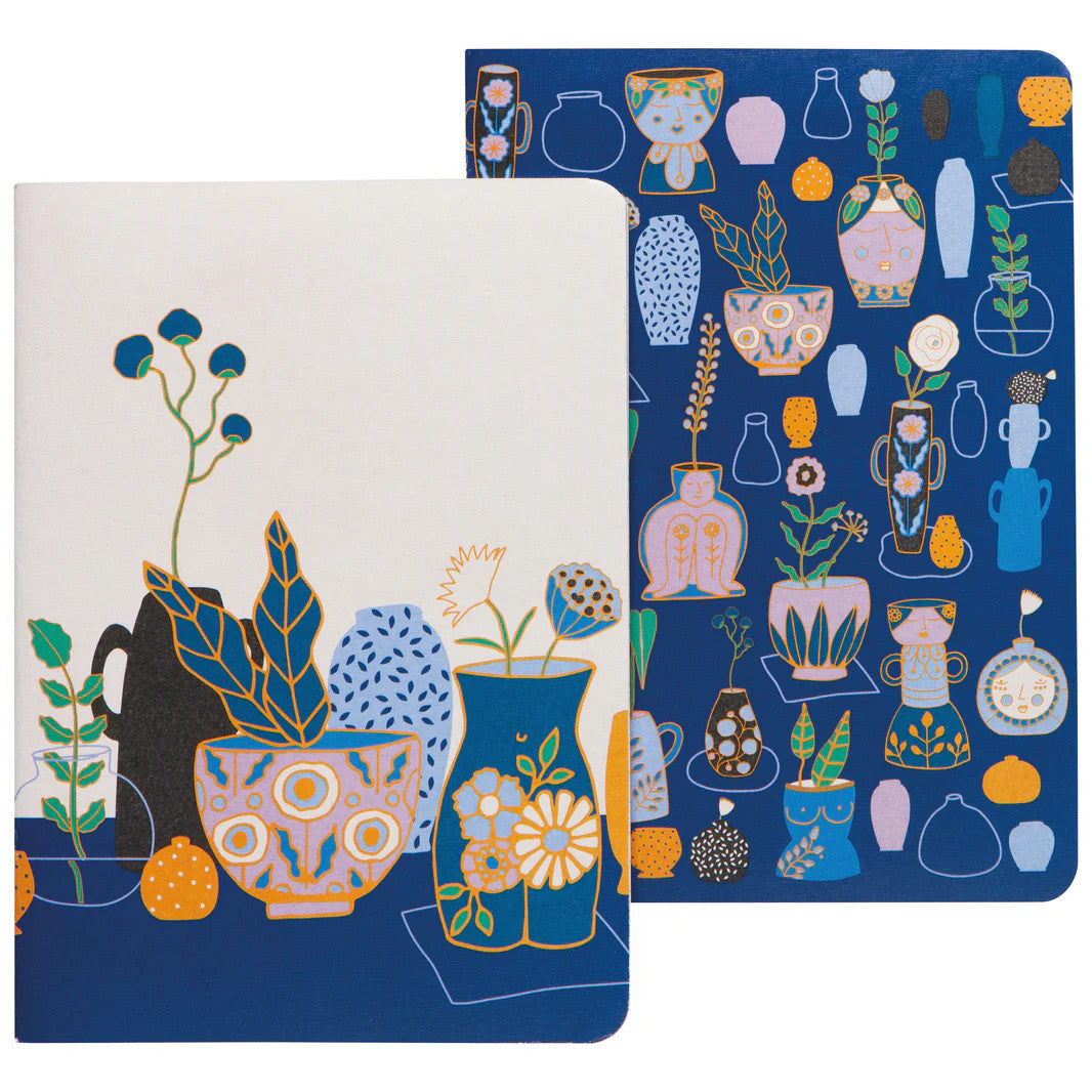 Ensemble de 2 carnets vases et fleurs - Danica Studio