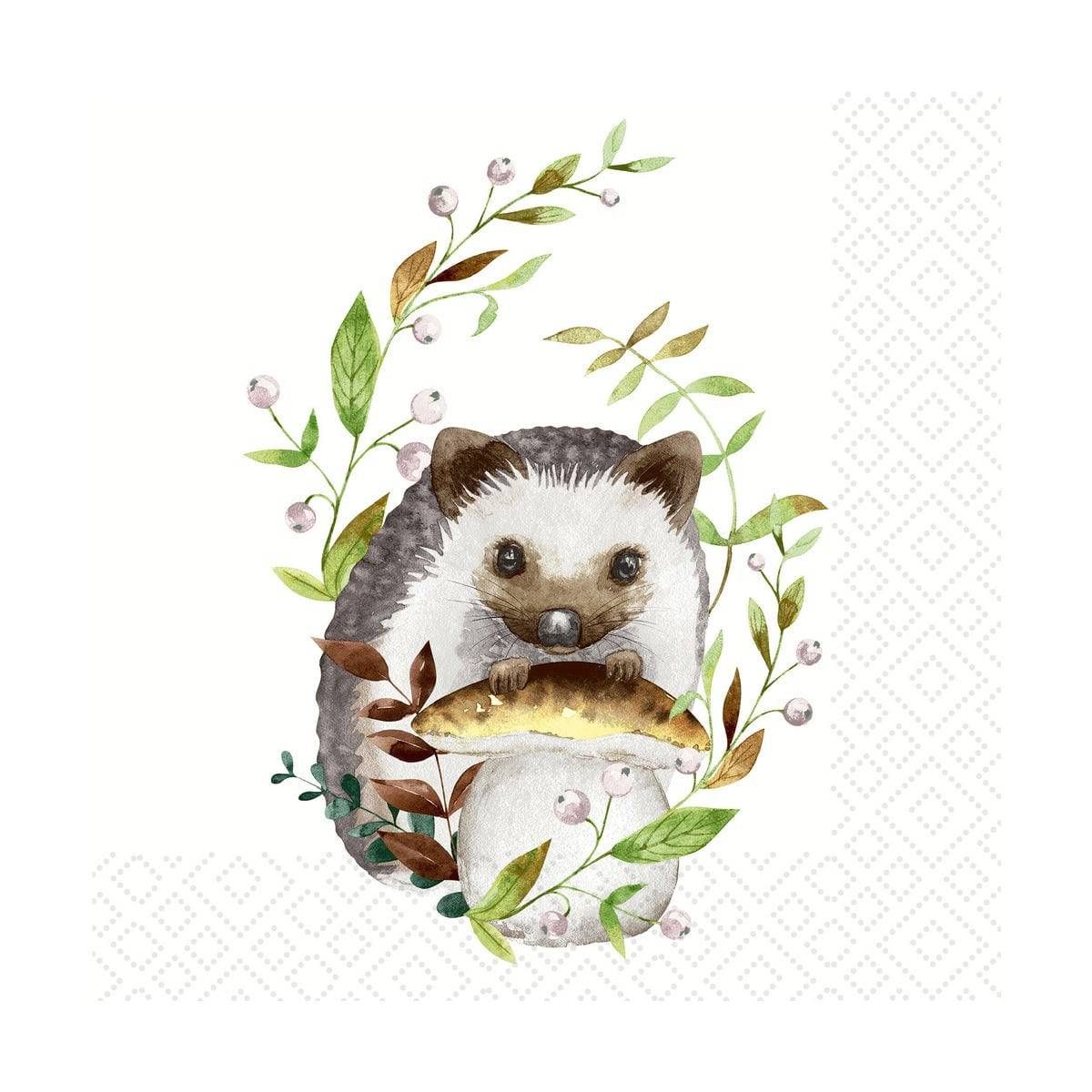 Napkins Forest Hedgehog 33x33cm - Paper+ Design - OCD