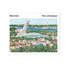 Carte postale - Montreal Parc Olympique - Jeraume - Paperole