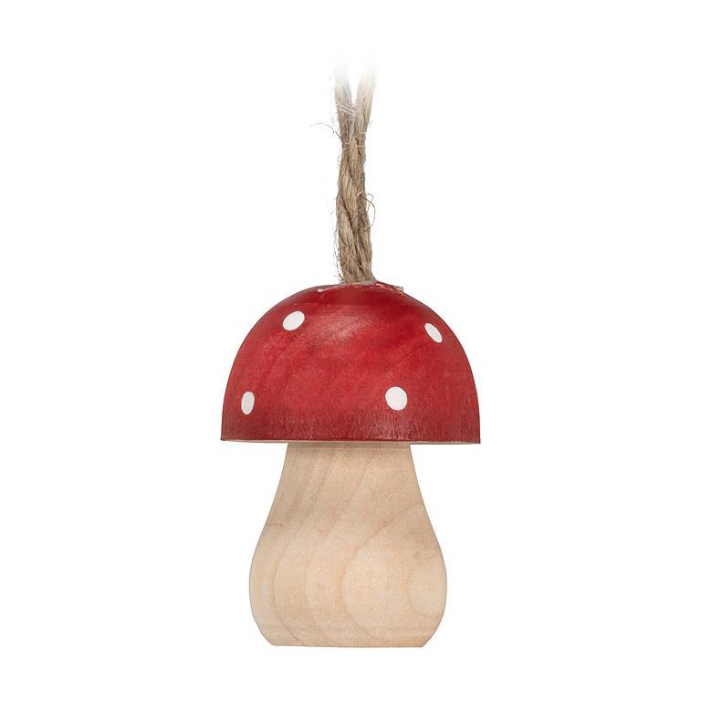 Ornament - Small wooden mushroom - Abbott