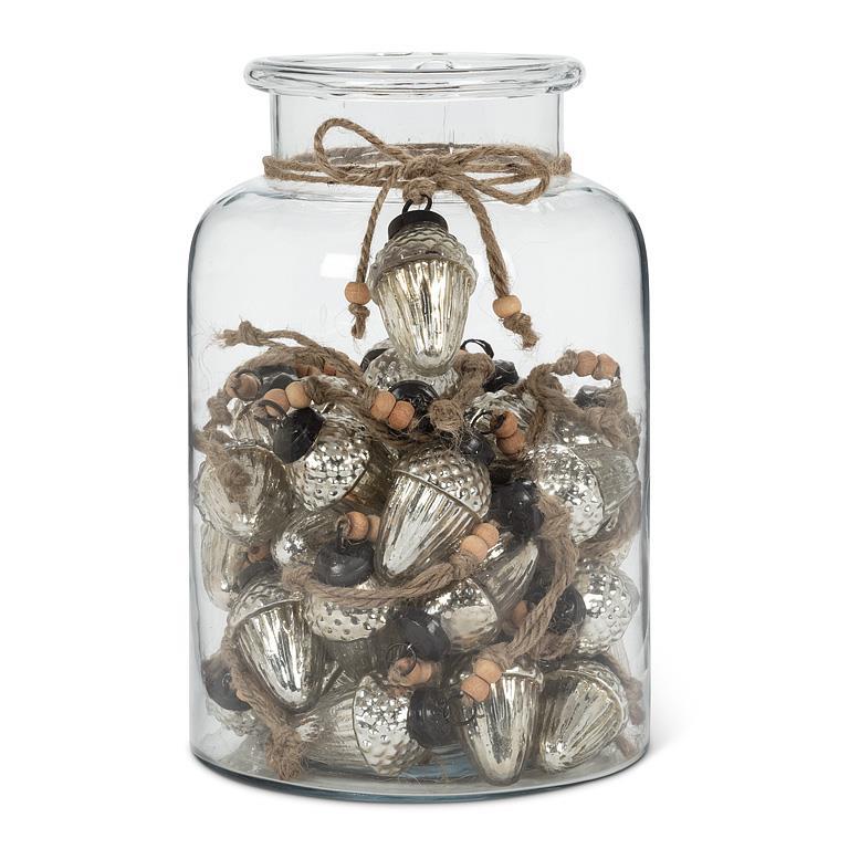 Single ornament - Silver hazelnut - Abbott