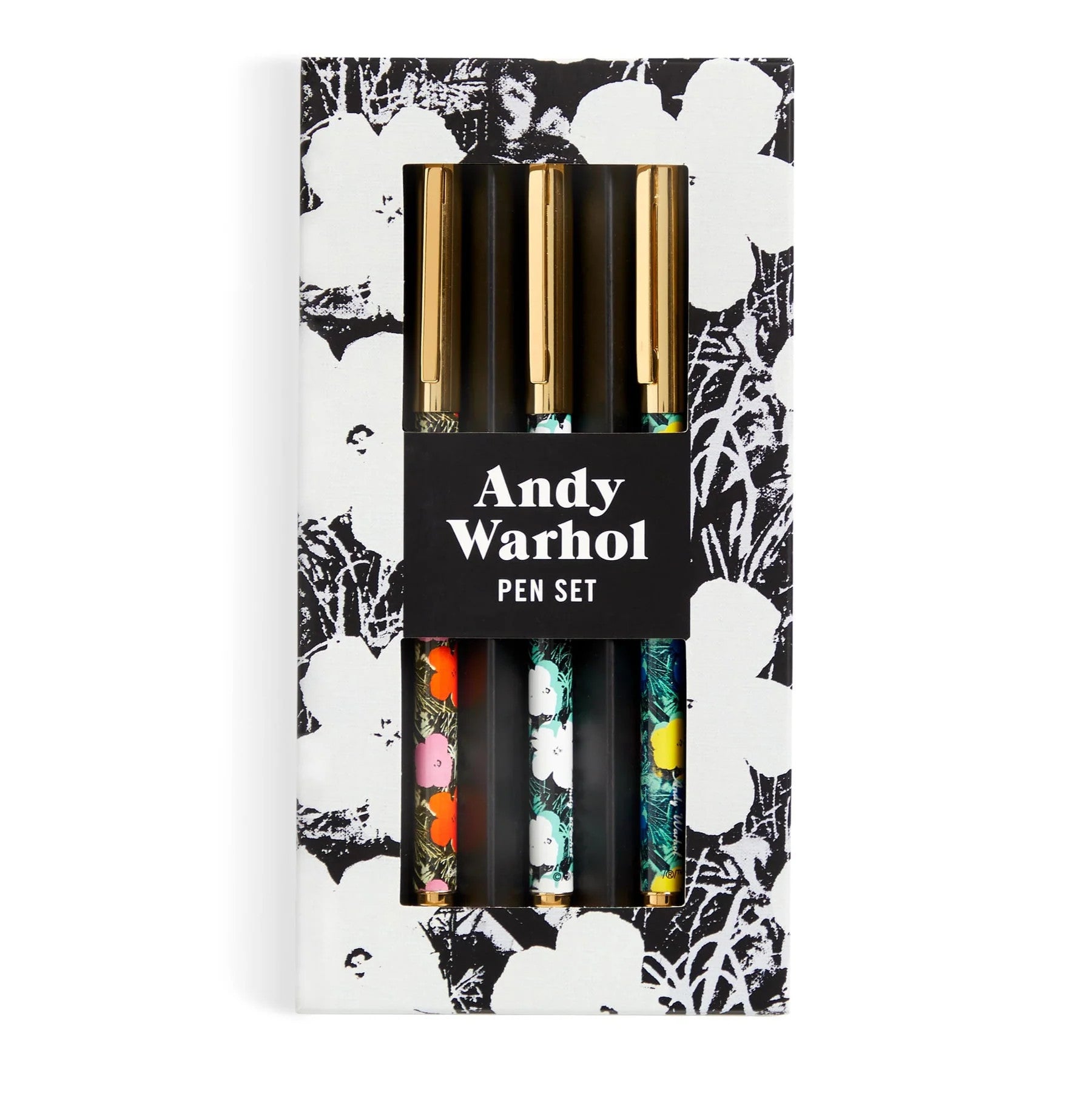 Paquet de stylos (3) Warhol Flowers Everyday Pen Set