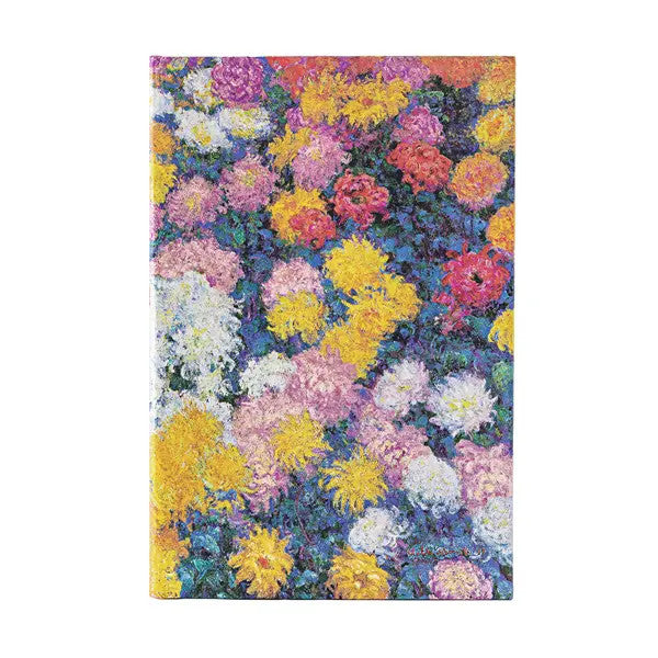Monet's Chrysanthemums Midi Lined Hardcover Journal, 144pg, 120GSM by Paperblanks (Monet's Chrysanthemums)
