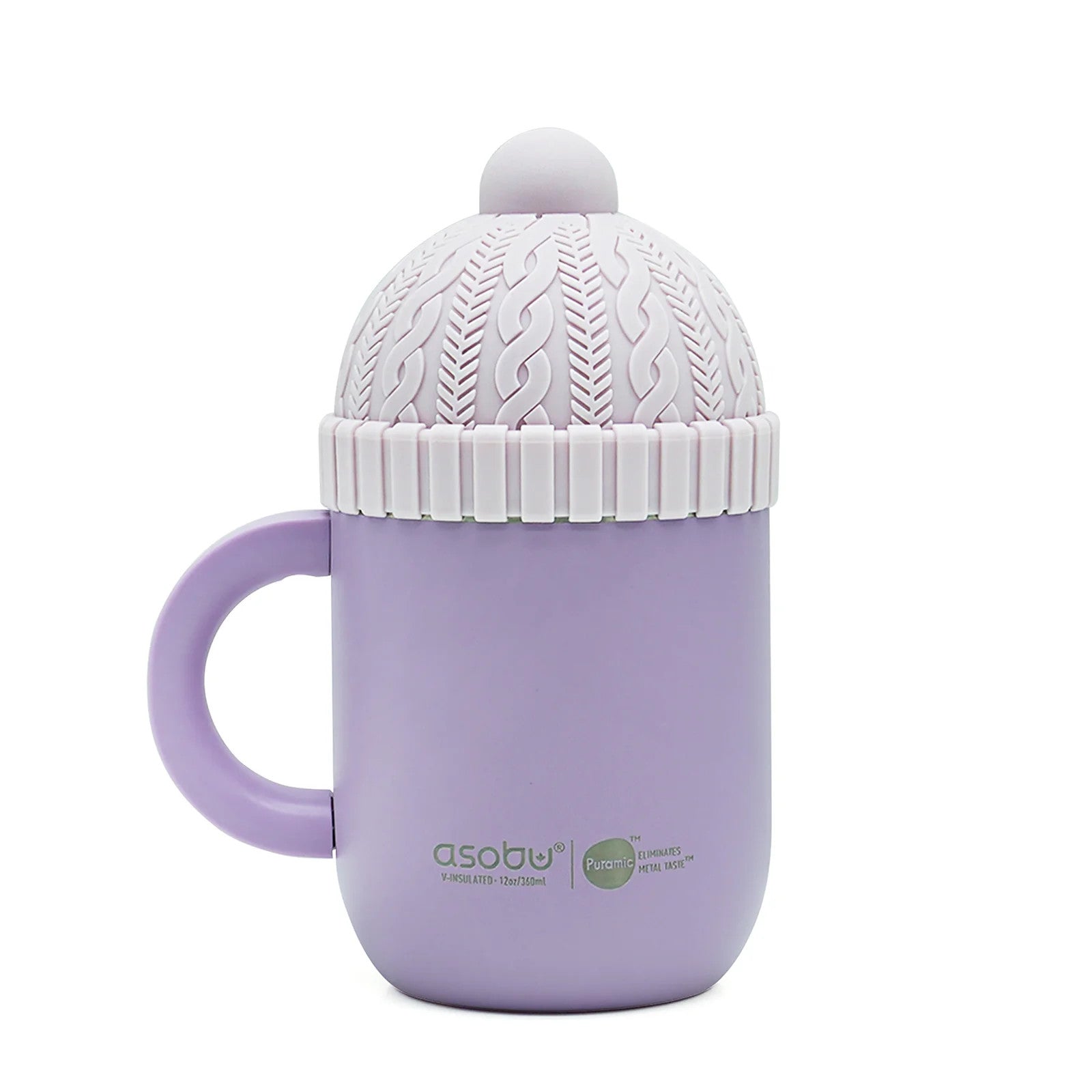 Tasse isotherme « Happy Hats » violet lilas, 12 oz.