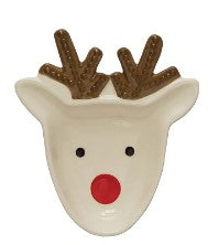 Assiette - Tête de renne au nez rouge - Creative Coop