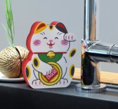 Lucky cat sponges - feline Lucky- Fred