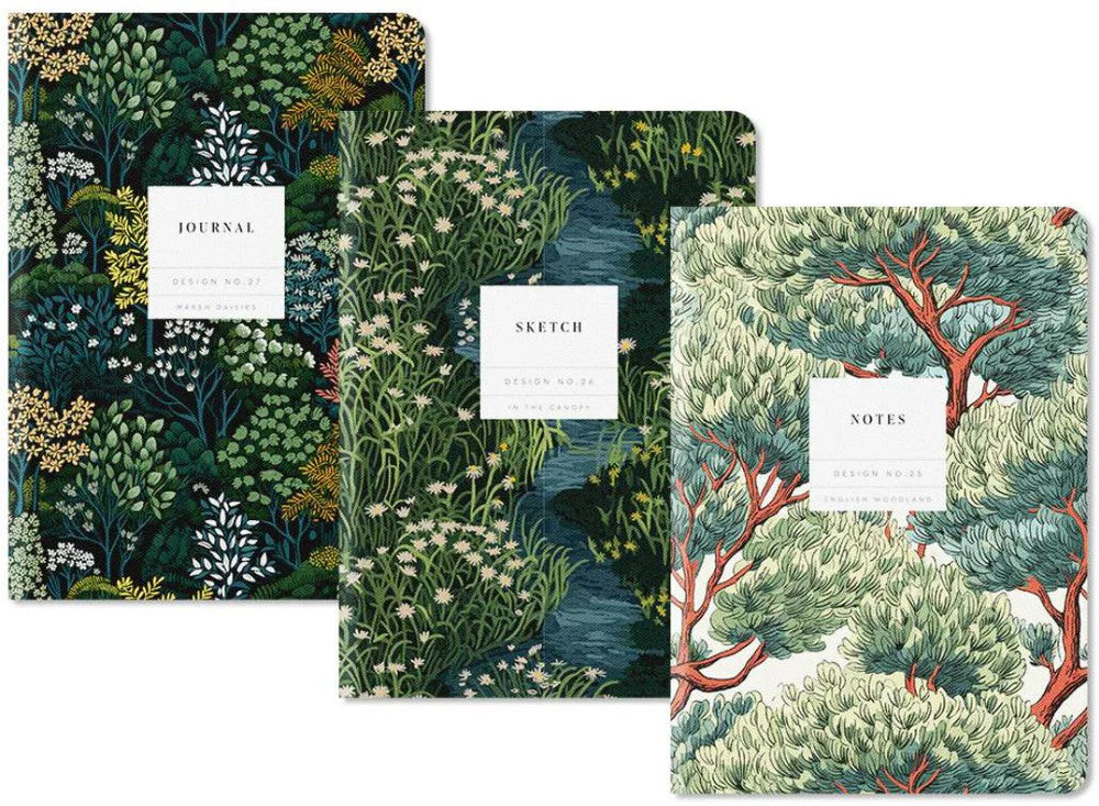 Carnets (paquet de 3) - Design #25 : English Woodland - Kaleido