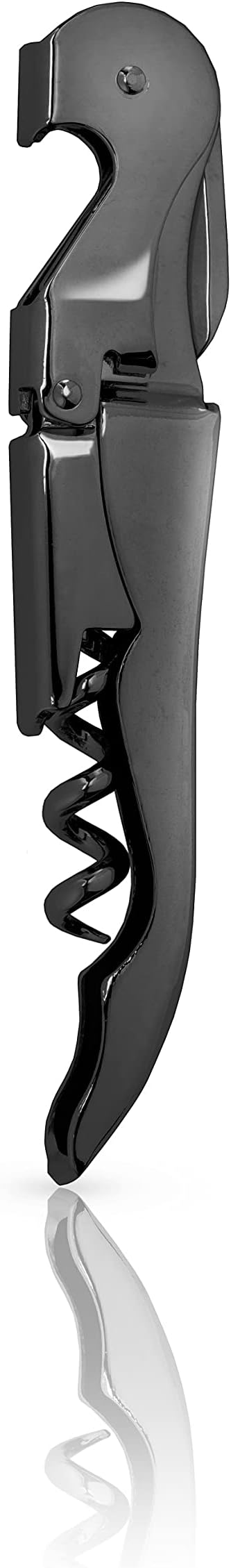 All black double-lever sommelier corkscrew