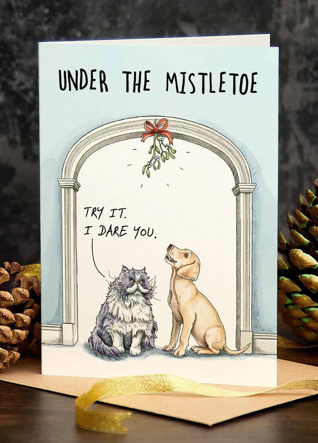 Carte de souhaits - Mistletoe Kiss