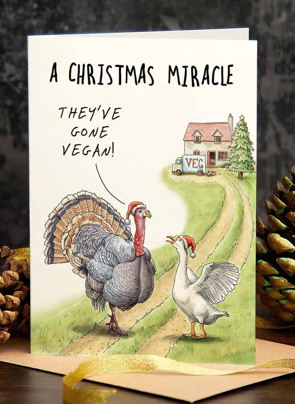 Carte de souhaits - Miracle Turkey (vegan)