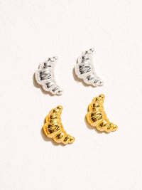 Boucles d'oreilles Gaëlle en forme de petit croissant plaquées or 18 carats: Or jaune