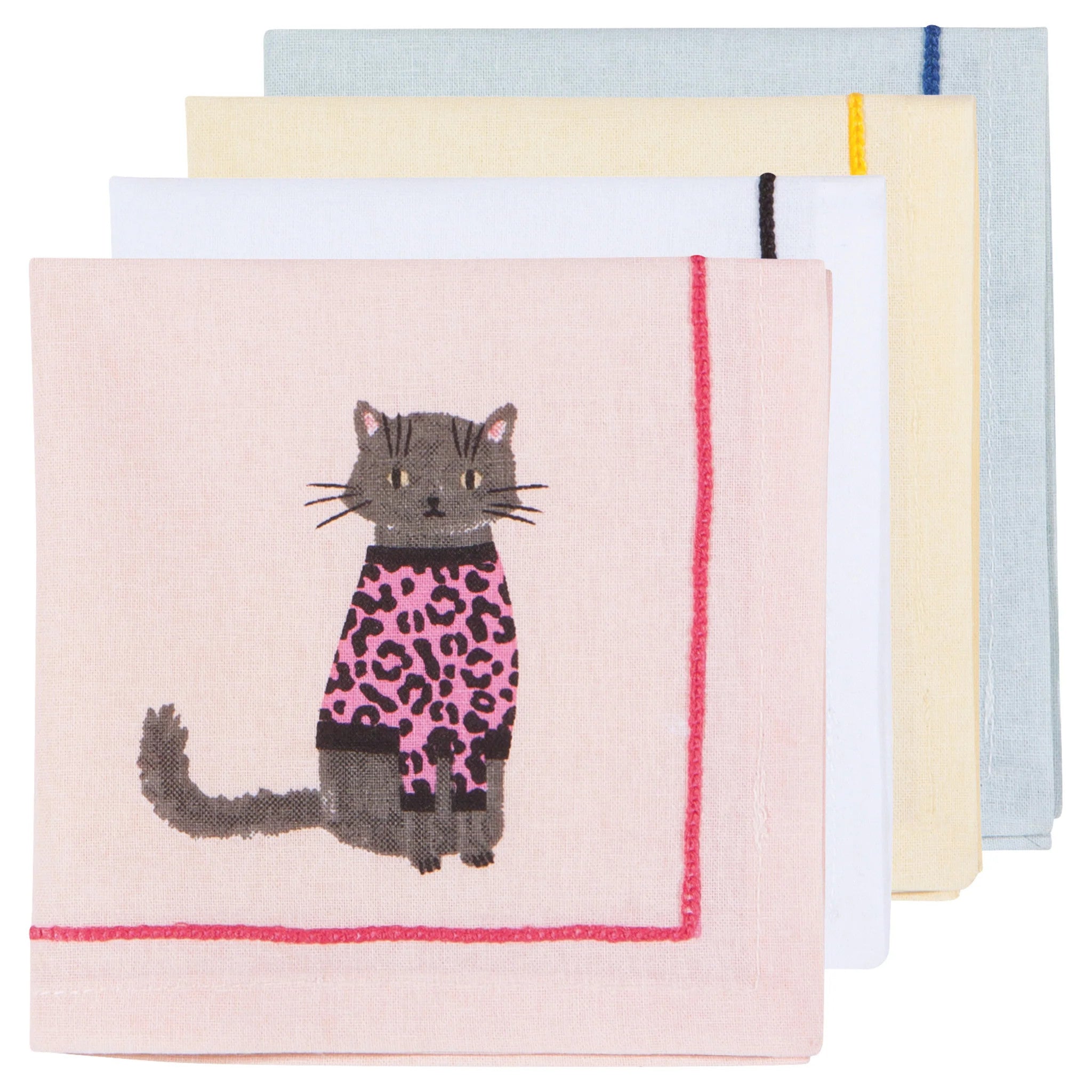 Napkins cocktails (paquet de 4) - Feline Fine - Danica Jubilee