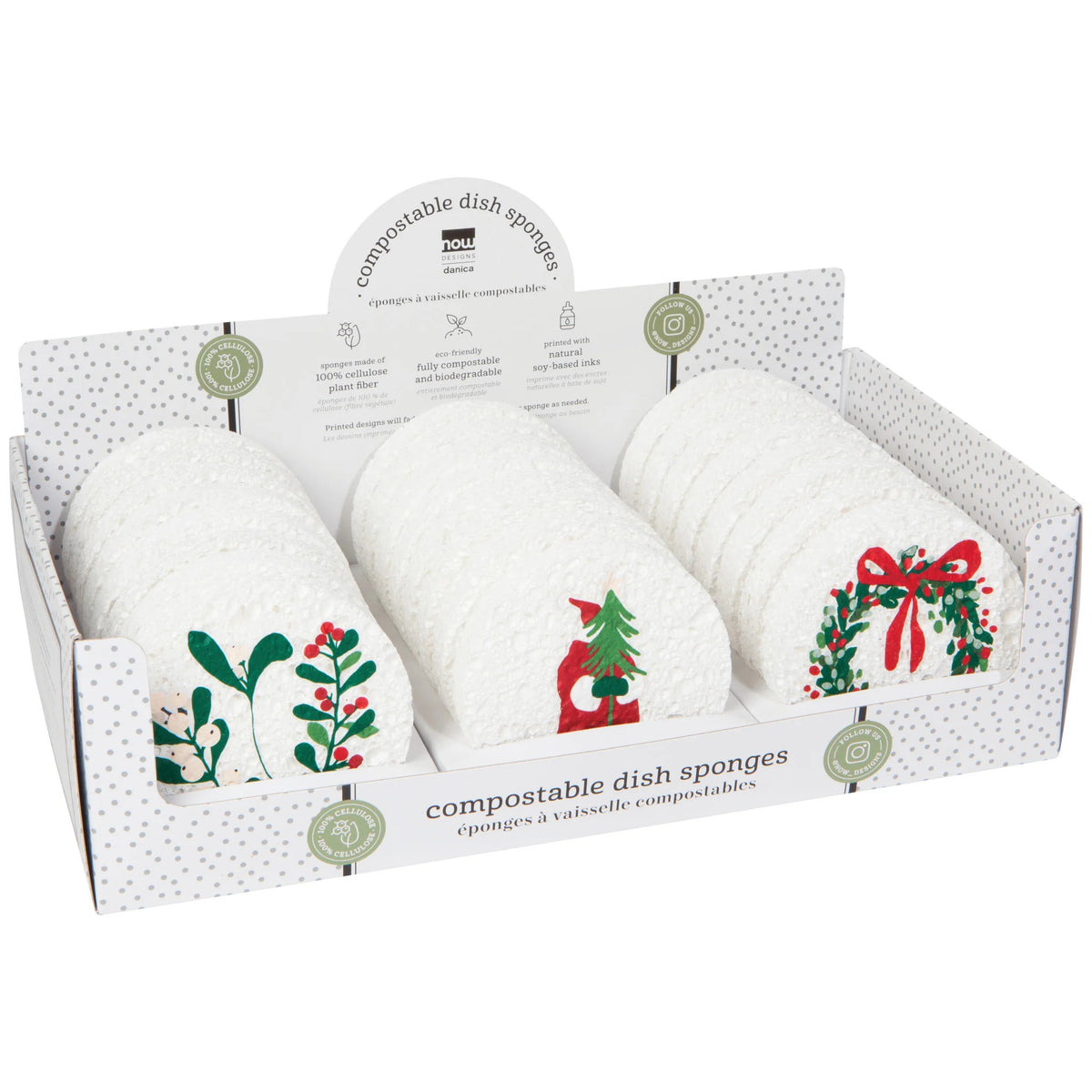 Compostable dish sponges - Tis The Season (Christmas) - Danica ND