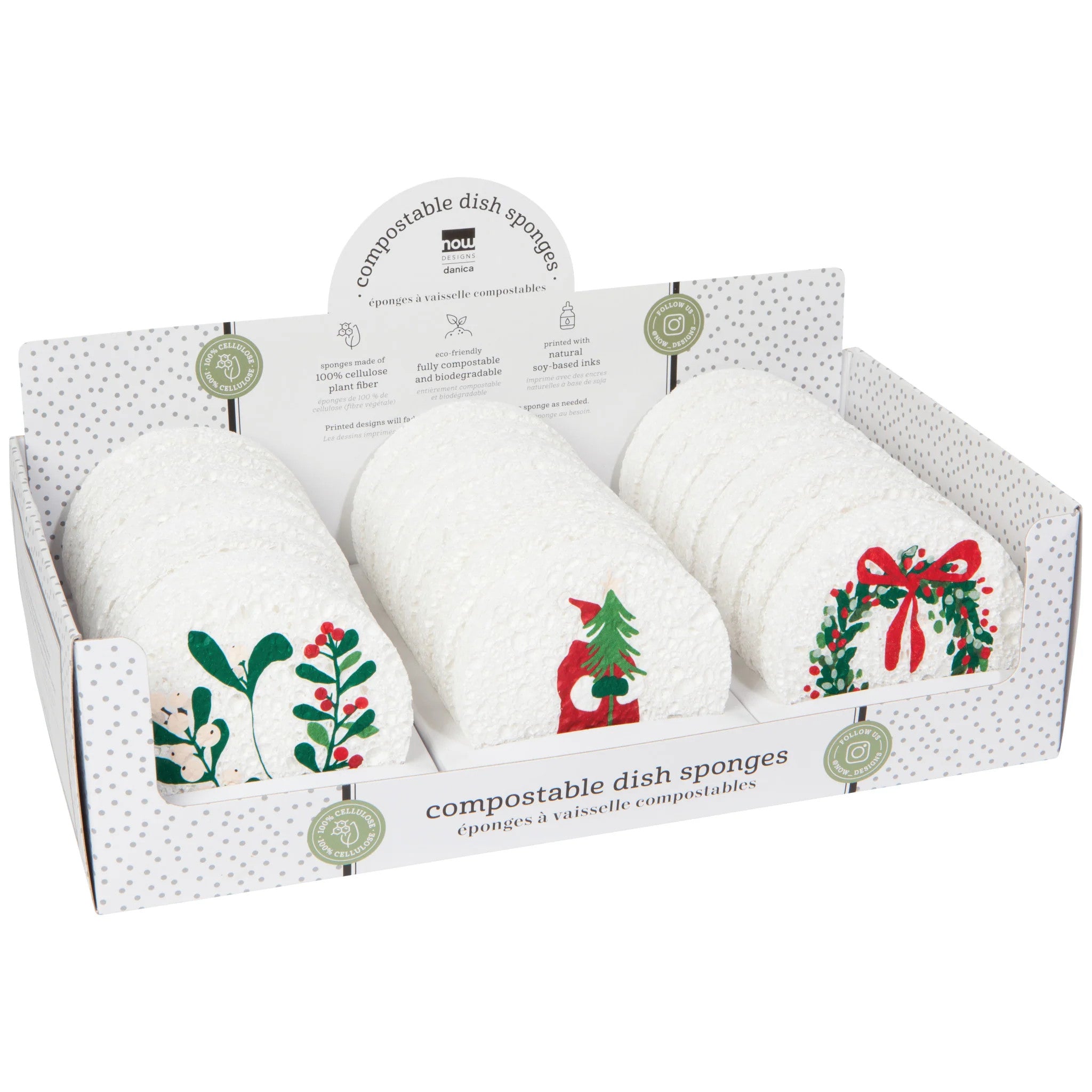 Compostable dish sponges - Tis The Season (Christmas) - Danica ND