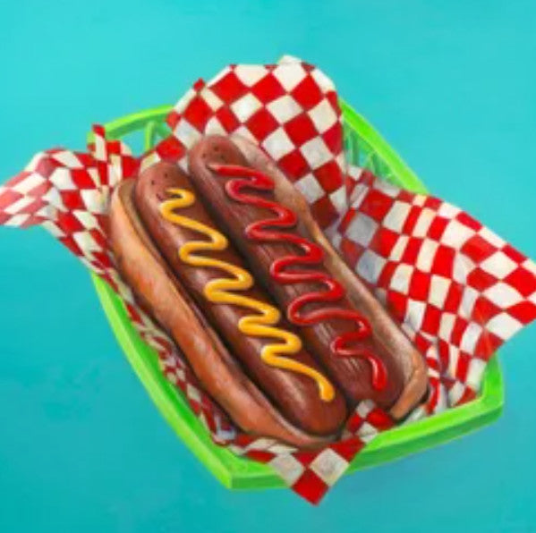 Affiche - Hot Dog double saucisses