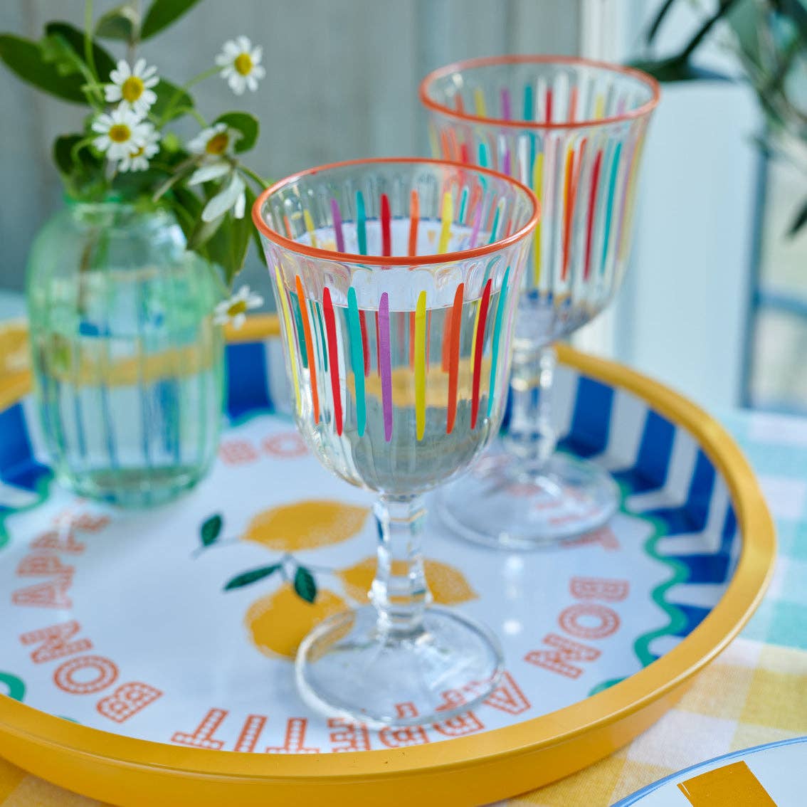 Plateau en étain - Citrons (31 cm)