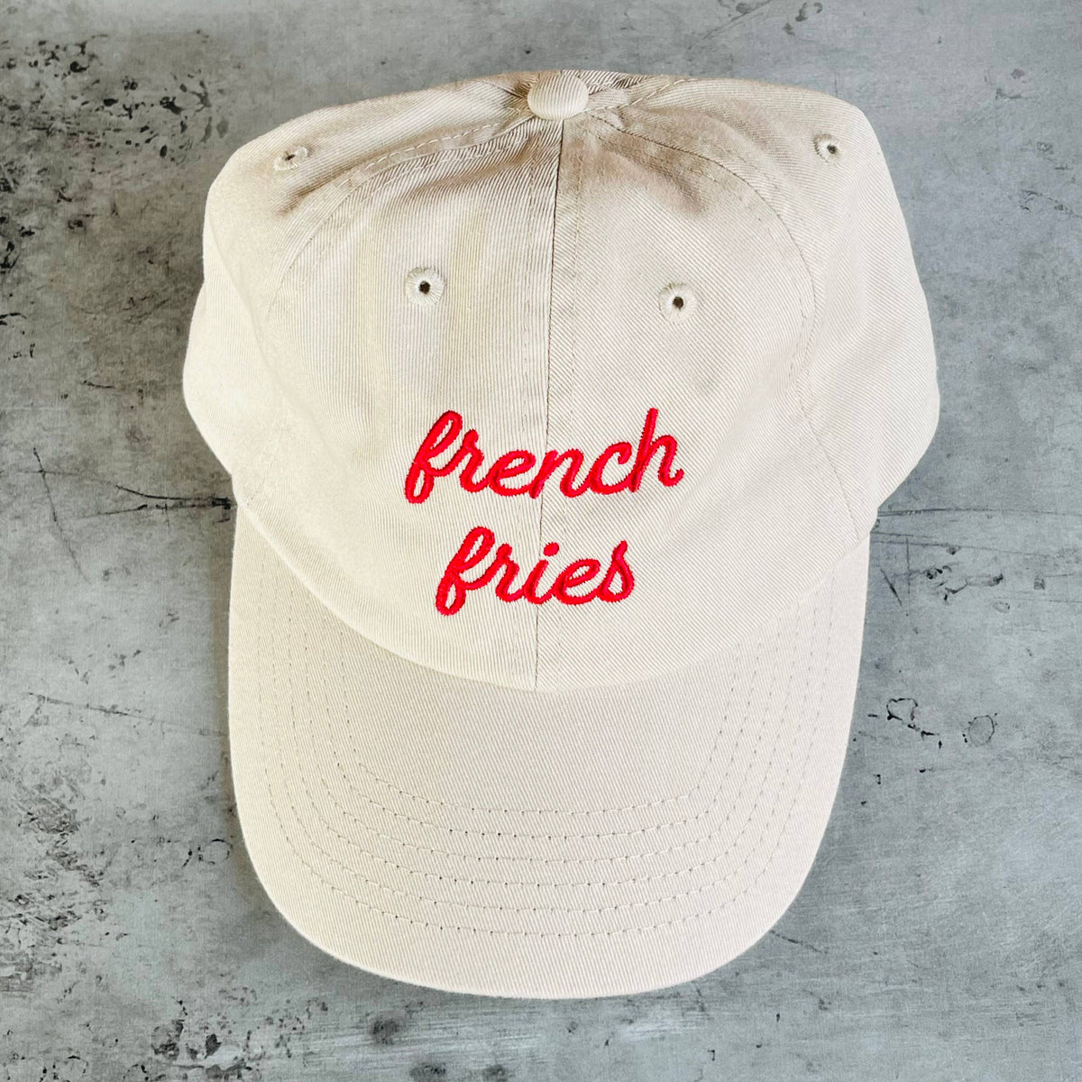 Casquette dad hat « french fries » humoristique pour amateurs de frites