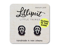 Boucles d'oreilles masque effrayant - BRILLENT DANS LE NOIR / Boucles d'oreilles d'Halloween