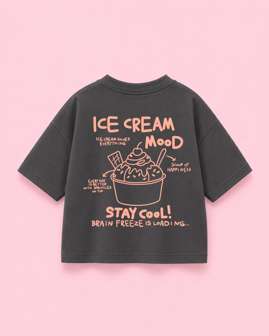 Motif thermocollant Glace - Ambiance Glace - Été - À repasser: Orange pastel