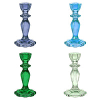 Ensemble de porte-bougies en verre - Couleurs froides | Cadeaux de décoration intérieure |