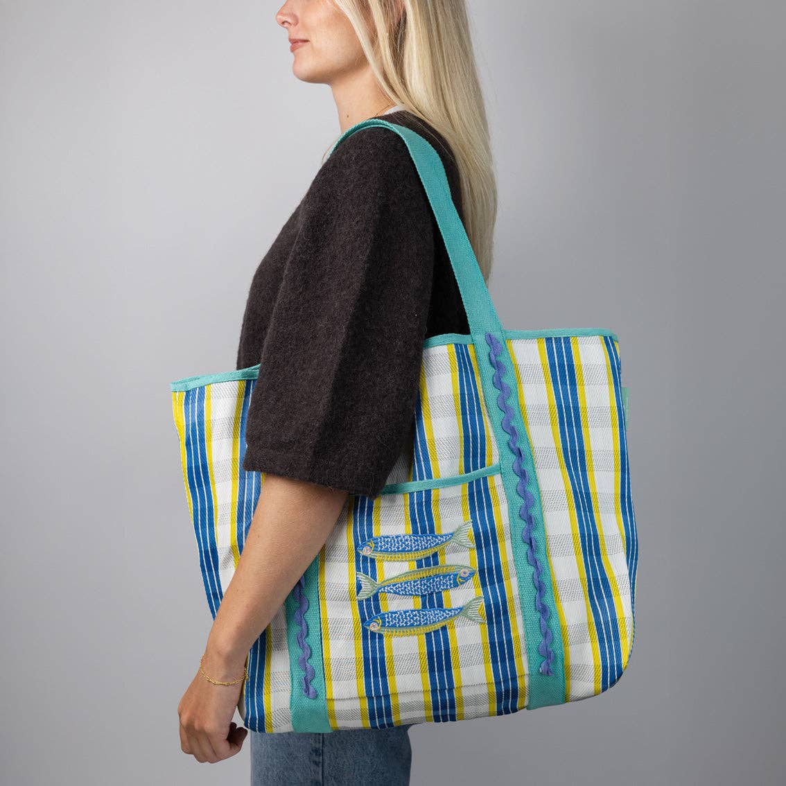 Sac cabas sardine en plastique recyclé
