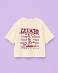 Motif thermocollant glace - Gelato Time - chien, glace, été - à repasser: Rouge