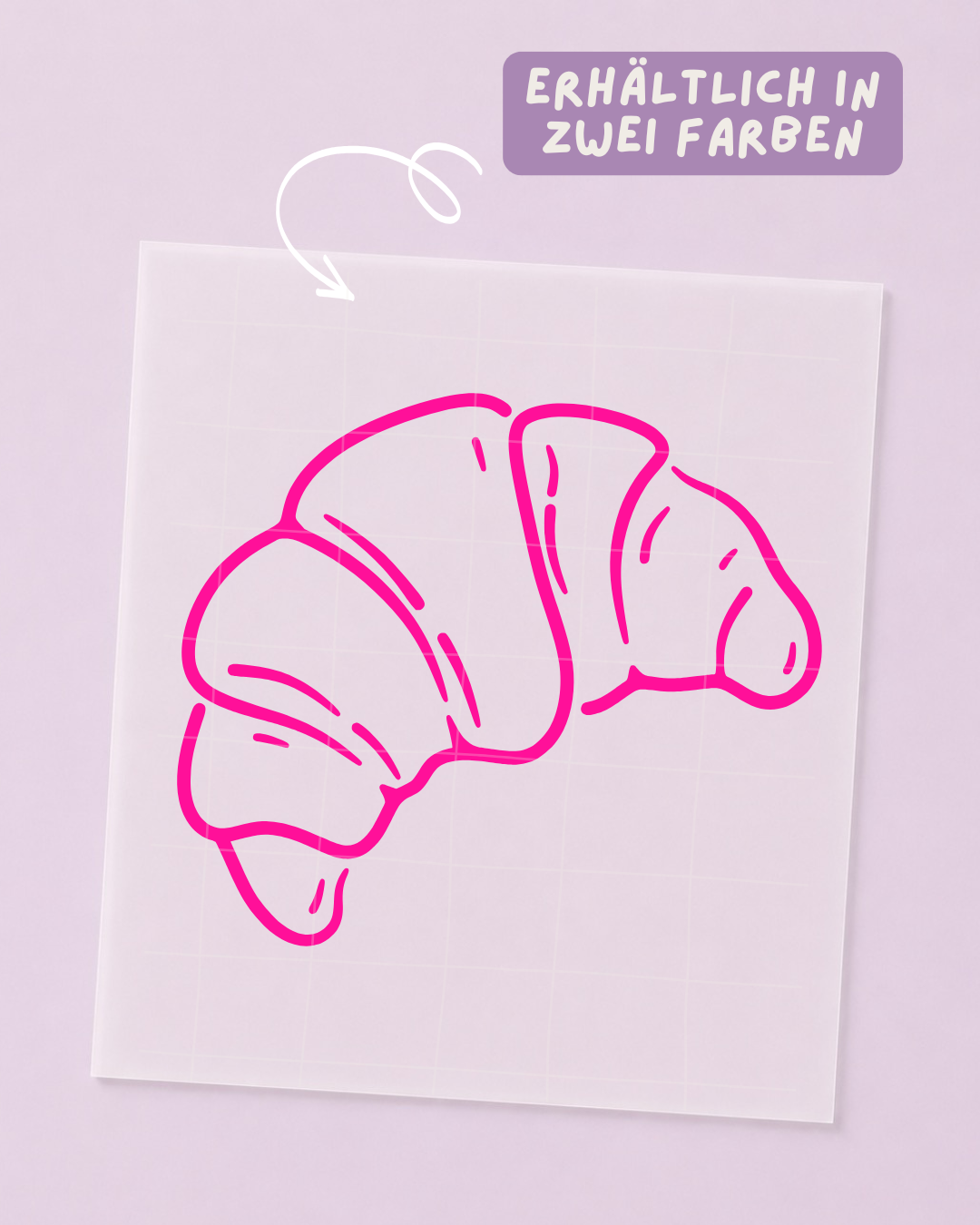 Transfert thermocollant Croissant - MINI - Patch thermocollant: Rose