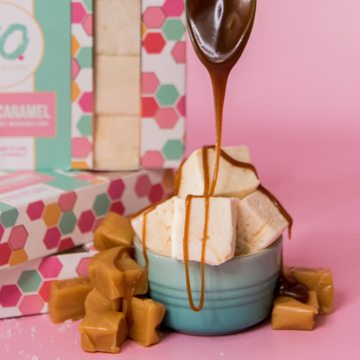 Guimauves caramel salé sans gluten ni soja - Confiserie