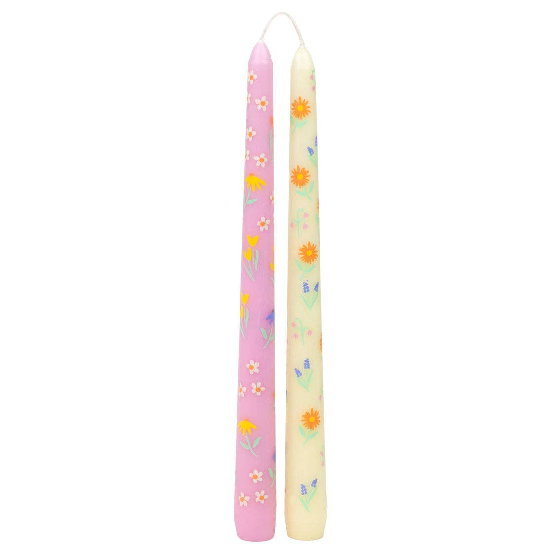 Bougies de table florales jaunes et roses | Cadeaux d'été |