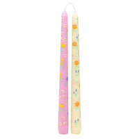 Bougies de table florales jaunes et roses | Cadeaux d'été |