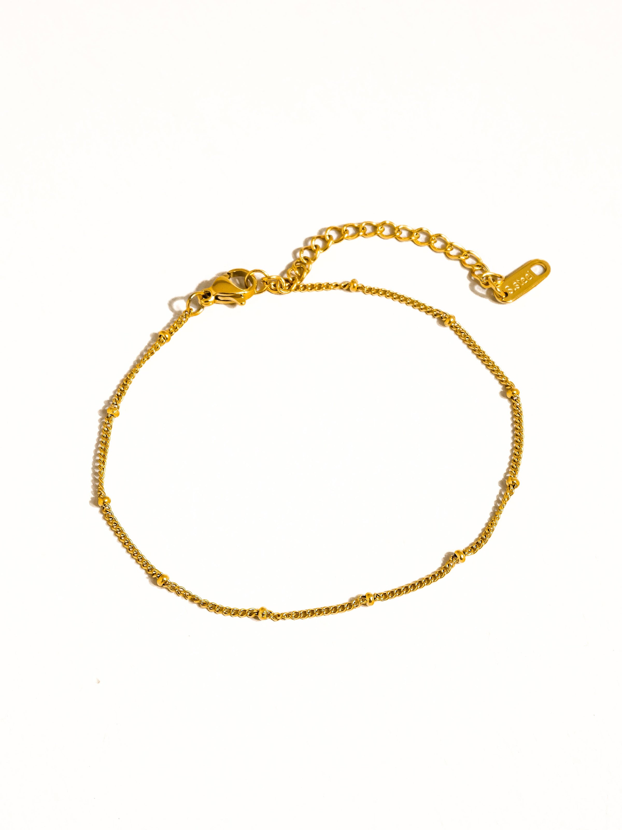 Chevillères classiques à chaînes perlées plaquées or 18 carats résistantes au ternissement: Or jaune