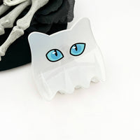 Pince à cheveux patte de chat fantôme effrayant, accessoire de cheveux d'Halloween