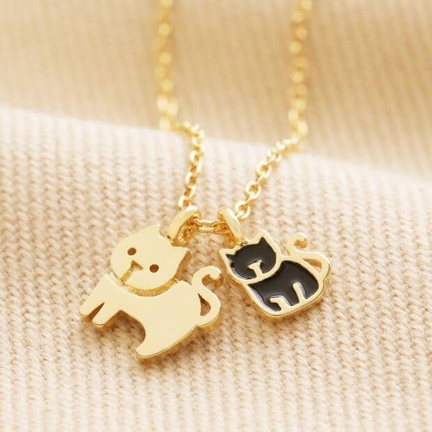 Collier avec pendentif en or pour chat et chaton
